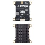 JHEMCU 2.5W VTX 5.8G 40CH Adjustable FPV Transmitter Built-in Microphone Heat Sink 2-6S 30X30mm for RC Airplane FPV Long Range